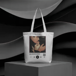 spotify card inspired tote bag